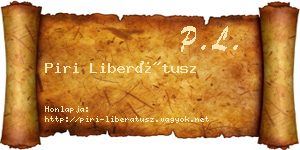 Piri Liberátusz névjegykártya